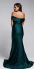 Off Shoulder Fitted Prom Gown back
